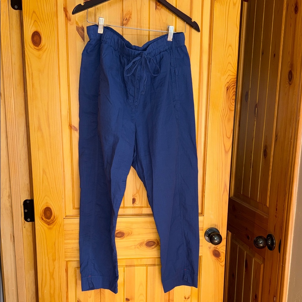 EUC•Xirena Draper pants• size xl•100% cotton poplin• classic navy blue